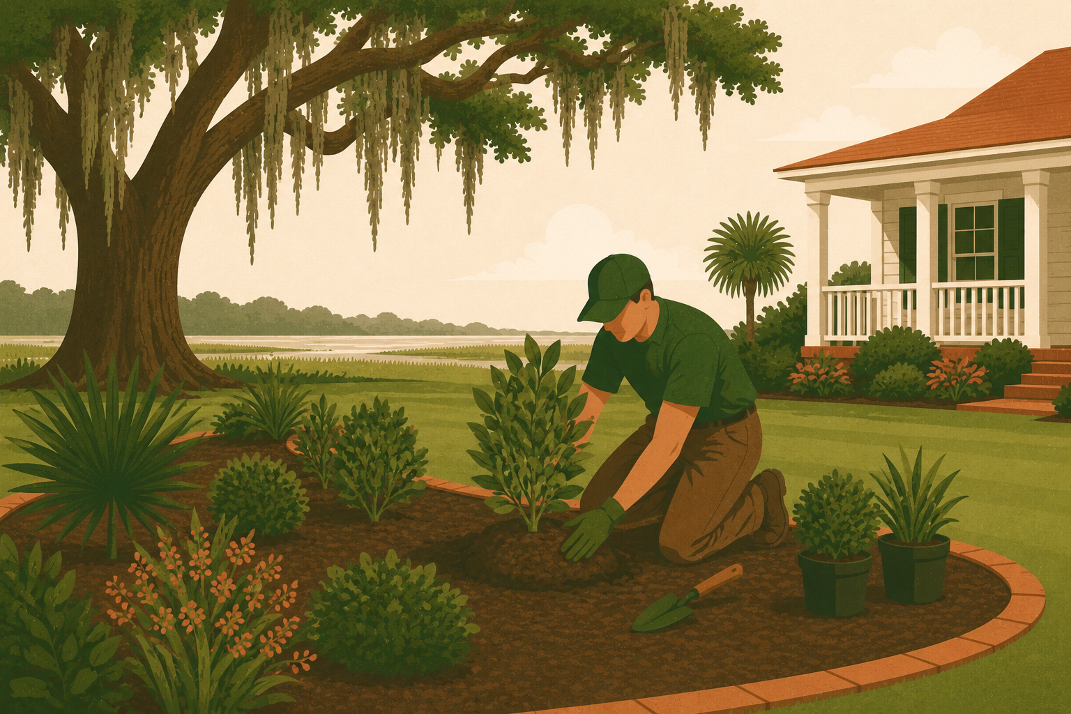 Plantation service for new garden beds in Johns Island SC